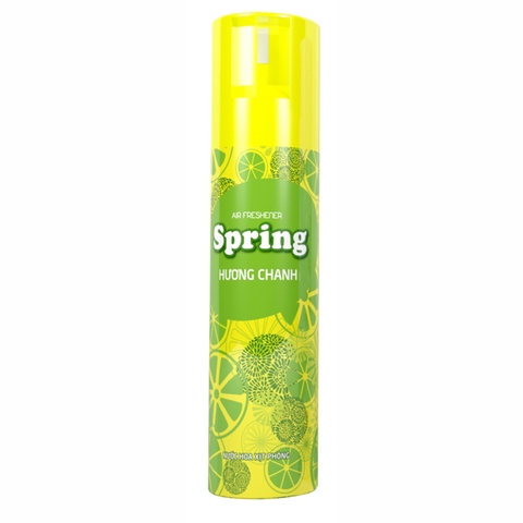 Xịt phòng nước hoa Spring - Hương chanh 225ml x 24 chai