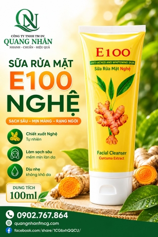 SỮA RỬA MẶT E100 NGHỆ 100G