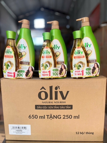 DẦU GỘI ÔLIV PHỤC HỒI HƯ TỔN 650ML+ DT 250ML) x 12 BỘ /THÙNG