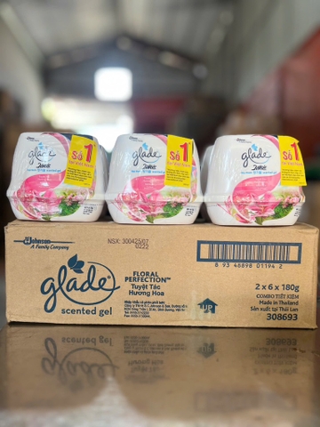 BỘ ĐÔI SÁP THƠM GLADE HƯƠNG CỎ HOA 180gx2/ 6 PACK