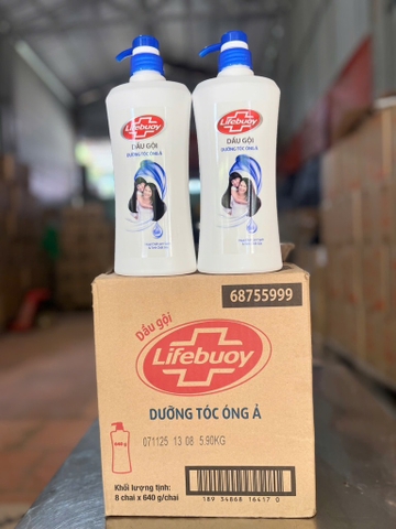 DẦU GỘI LIFEBUOYDƯỠNG TÓC ÓNG Ả 640G x 8 chai
