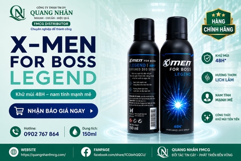 XỊT KHỬ MÙI XMEN FOR BOSS LEGEND (XD) 150ML X 24 CHAI