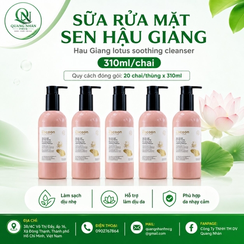 Sữa rửa mặt sen Hậu Giang 310ml