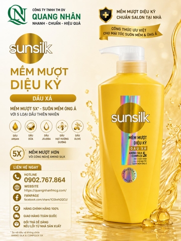 DẦU XẢ SUNSILK MỀM MƯỢT DIỆU KỲ 600g/8 Chai