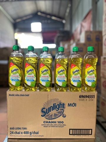 NƯỚC RỬA CHÉN SUNLIGHT HƯƠNG CHANH 400G x 24 chai