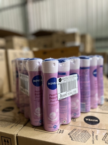 85348 Xịt ngăn mùi NIVEA Ngọc Trai Mịn Mượt 150ML x 12 CHAI