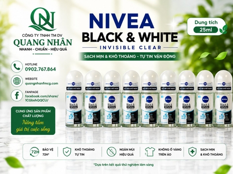 82274 LĂN NGĂN MÙI NỮ NIVEA GIẢM Ố VÀNG NIVEA 25ML  x 48 CHAI
