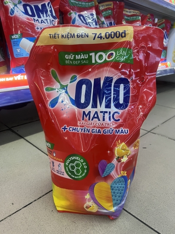 NƯỚC GIẶT OMO MATIC CỬA TRÊN CHUYÊN GIA GIỮ MÀU 3.6KG x 4 TÚI