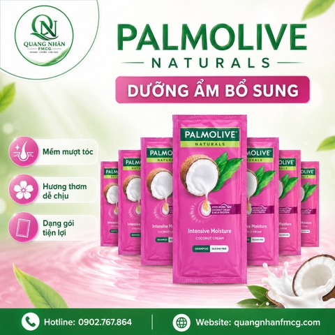 DẦU GỘI PALMOLIVE DƯỠNG ẨM BỔ SUNG 6G *10 gói * 88 DÂY/ THÙNG ( HỒNG )