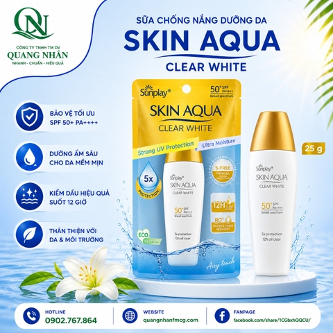 Sữa chống nắng dưỡng da trắng mịn (Sunplay Skin Aqua Clear White)  25g * 40 CHAI