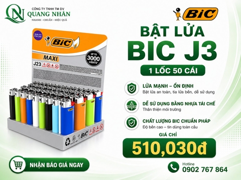 1 lốc 50 cái- Bật lửa BIC J3
