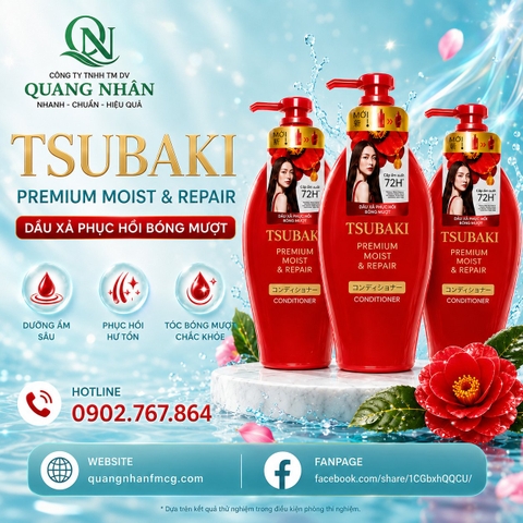 DẦU XẢ TSUBAKI ĐỎ 450ML X 9 CHAI