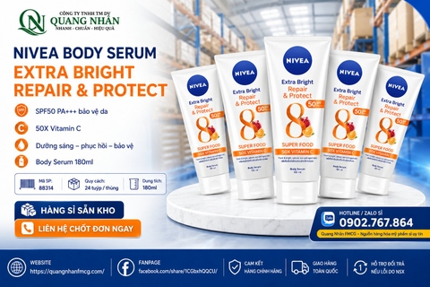 88314 Serum Dưỡng Thể NIVEA Phục Hồi & Chống Nắng Ban Ngày 180ml x 24 chai