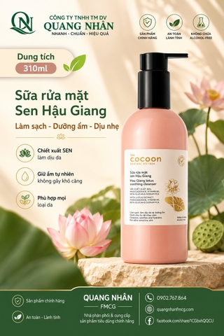 Sữa rửa mặt sen Hậu Giang 310ml