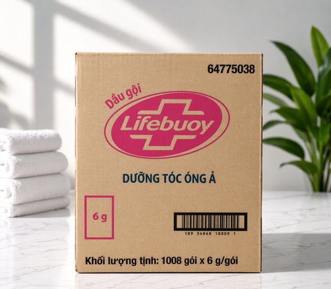 DẦU GỘI LIFEBUOY DƯỠNG TÓC ÓNG Ả 6G x 12gói x 84dây