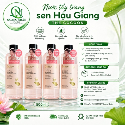 Nước tẩy trang sen Hậu Giang 500ml
