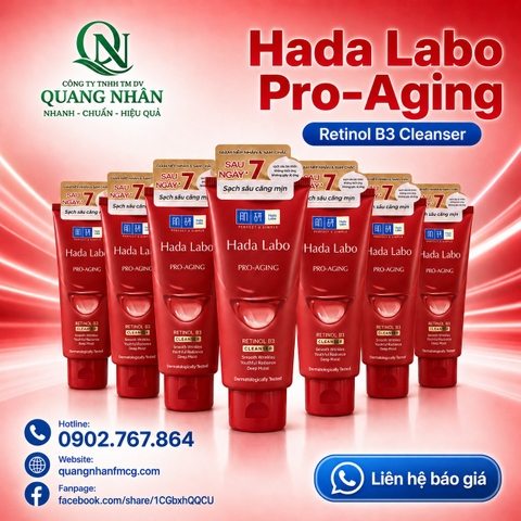 Kem rửa mặt cải thiện dấu hiệu lão hóa HADA LABO ( ĐỎ )