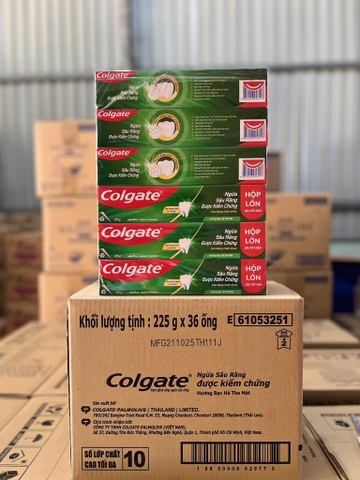 KEM ĐÁNH RĂNG COLGATE NGỪA SÂU RĂNG CHẮC KHỎE 225G x  36 cây