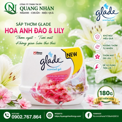 SÁP THƠM GLADE - HOA ANH DAO LILY 180G x 12 cục