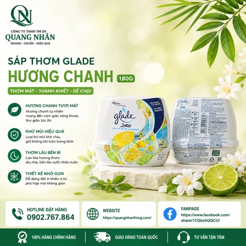 SÁP THƠM GLADE - HƯƠNG CHANH 180G x 12 cục
