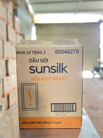 DẦU GỘI SUNSILK MỀM MƯỢT DIỆU KỲ 6g x 10+2 x 84 dây