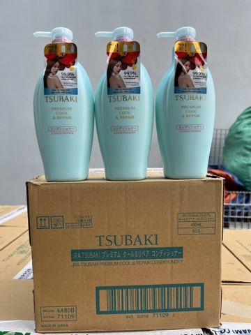 DẦU XẢ TSUBAKI XANH 490ML X 9 CHAI