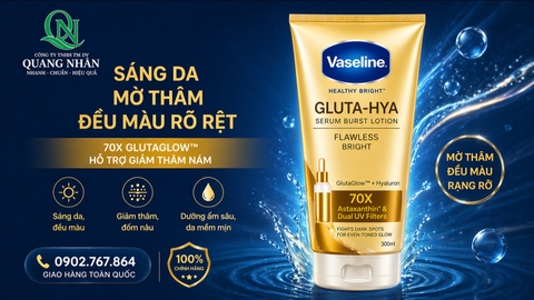 SỮA DƯỠNG THỂ VASELINE FLAWLESS BRIGHT 70X ( TRẮNG ) 300ML x 12 TUÝP