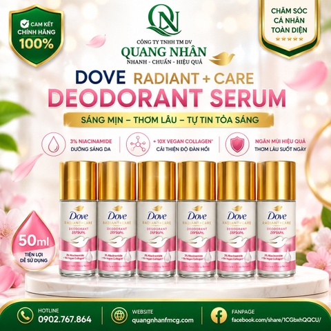 LĂN KHỬ MÙI DOVE (hồng) Tinh Chất Serum Sáng Mịn Đều Màu 45ml x 24 chai