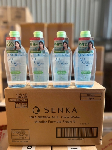 Nước Tẩy Trang Senka FRESH Anti Shine 400ml x 18 chai
