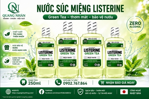 Nước Súc Miệng LISTERINE Trà Xanh 250ml x 24 Chai