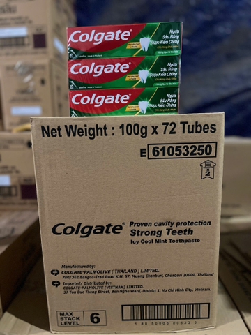 KEM ĐÁNH RĂNG COLGATE NGỪA SÂU RĂNG CHẮC KHỎE HƯƠNG BẠC HÀ 100G x 72 ỐNG
