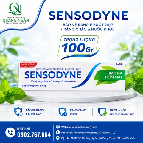 KEM ĐÁNH RĂNG SENSODYNE BAC HA 100G x 72 ống