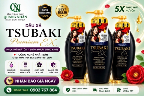 DẦU XẢ TSUBAKI ĐEN 450ML X 9 CHAI