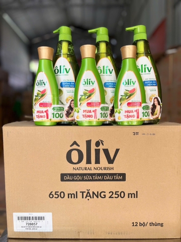 SỮA TẮM ÔLIV DƯỠNG ẨM MỀM MỊN 650ML+1 TÚI ST DASD 350ML) X 6 BỘ