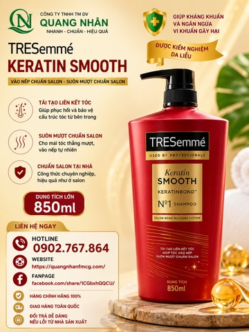 DẦU GỘI TRESEMME Keratin Smooth 850g x 8 chai