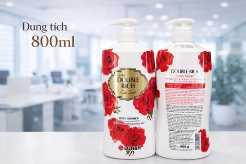 SỮA TẮM DOUBLE RICH HOA HỒNG 800G X 10 CHAI