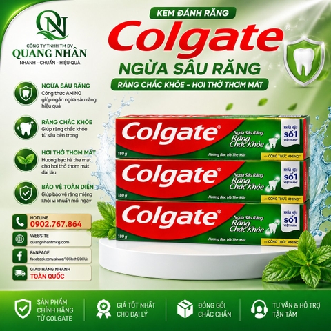 KEM ĐÁNH RĂNG COLGATE NGỪA SÂU RĂNG TỐI ĐA 180G x 36 CÂY