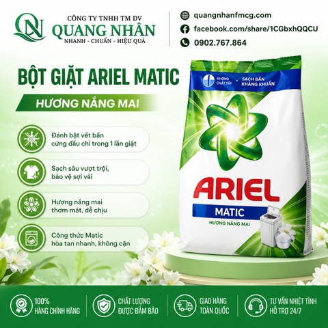 Bột Giặt Ariel Hương Downy 620g x 18 gói