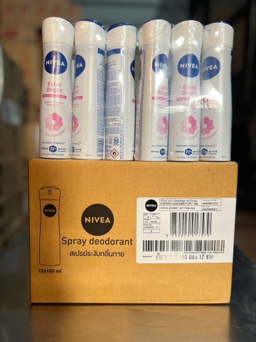 82967 -1 XỊT NGĂN MÙI NIVEA NỮ Sáng Mịn Tối Ưu 150ML x 12 CHAI