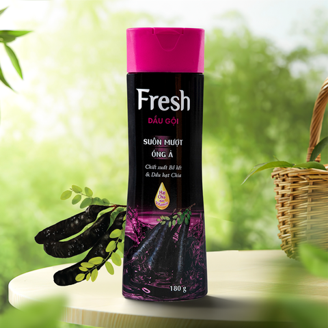 DG Fresh suôn mượt óng ả - Bồ kết, 180g + DAU XA) x 12 bộ