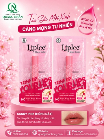 Son Dưỡng Môi LIPICE SHEER COLOR Sandy Pink  ( HỒNG ĐẤT ) 2.4 G X 40 CÂY