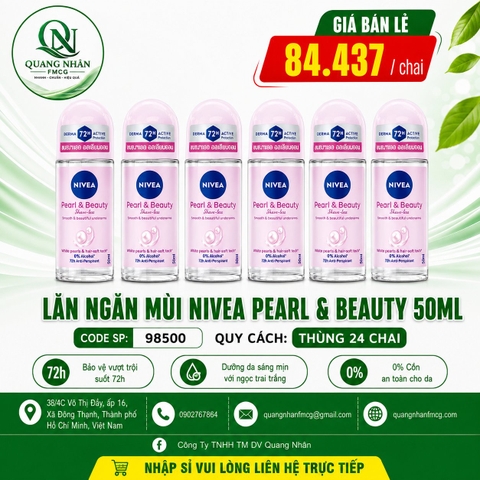 83735 LĂN NGĂN MÙI NỮ NIVEA NGOC TRAI 50ML X 24 CHAI