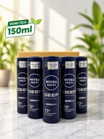 80027 XỊT NGĂN MÙI NIVEA NAM MEN DEEP 150ML x 12 CHAI