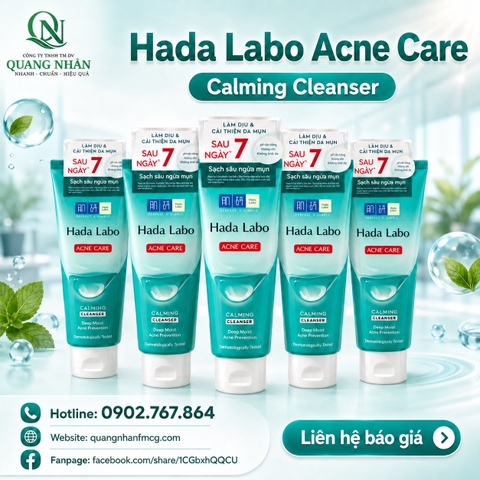 Kem rửa mặt cho da mụn, nhạy cảm HADA LABO ( XANH LÁ )