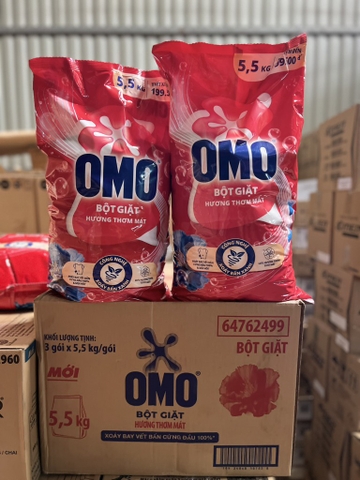 BỘT GIẶT OMO HUONG THOM MAT 5.5KG x 3 TÚI