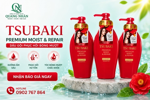 DẦU GỘI TSUBAKI ĐỎ 450ML X 9 CHAI
