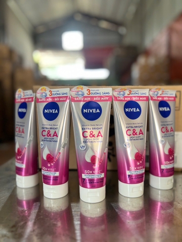 99191 SỮA DƯỠNG THỂ NIVEA EXTRA WHITE C&A 170ML X 24 TUÝP ( HỒNG )