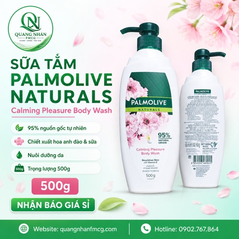 SỮA TẮM PALMOLIVE SẢNG KHOÁI DỊU ÊM 500G X 12 chai