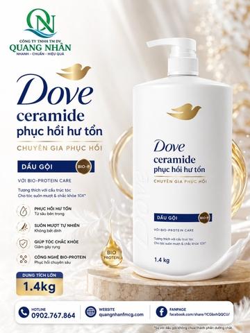 DẦU GỘI DOVE PHỤC HỒI HƯ TỔN AW0121 1.4KG X 6 CHAI