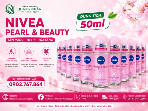 98500 LĂN NGĂN MÙI NỮ NIVEA NGỌC TRAI MỊN MƯỢT 50ML x 24 CHAI